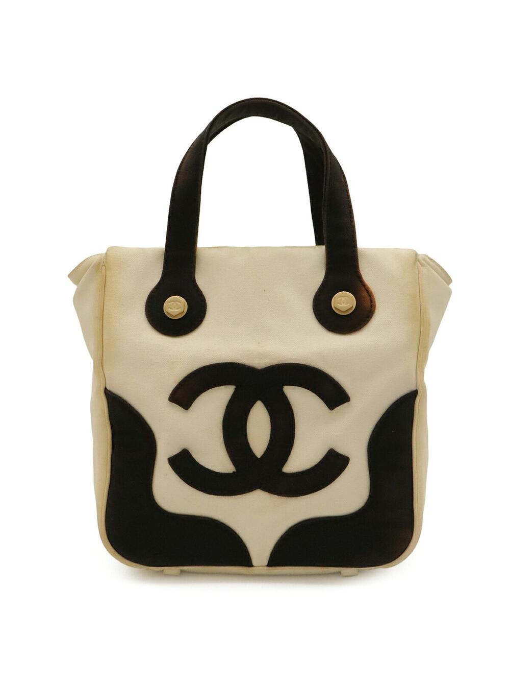 Chanel Vintage Cc Tote Canvas Small #375368C63B
